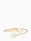 Kate Spade Golden Girl Bauble Open Hinged Cuff In Cream