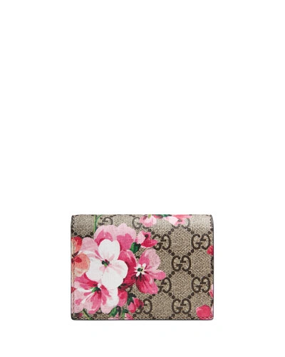 Gucci Gg Blooms Flap Card Case In Multi Pattern