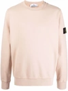 Stone Island Mens Antique Rose Brand-patch Crewneck Cotton-jersey Sweatshirt Xxxl In Pink