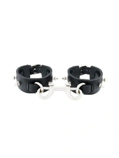 Absidem Petite Studded Janice Cuffs In Black