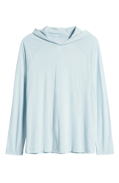 Alo Yoga Core Hooded Runner Hoodie In Chalk Blue