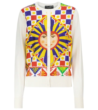 Dolce & Gabbana All-over Print Cardigan In Rot
