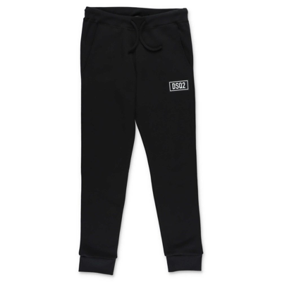 Dsquared2 Teen Logo-patch Track Trousers In Black