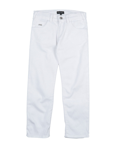 Emporio Armani Kids Slim Leg Jeans In White