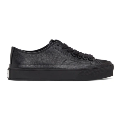 Givenchy City  Black Leather Sneakers