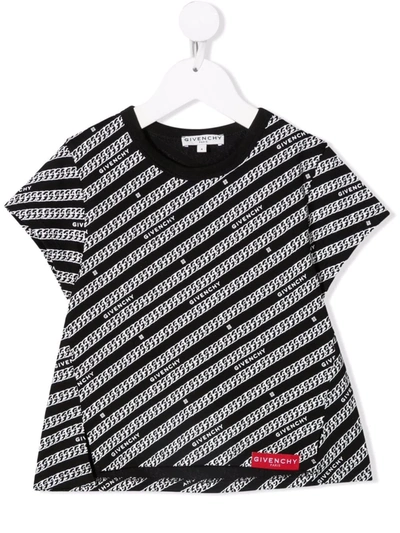 Givenchy Teen Logo-print Short-sleeved T-shirt In Black
