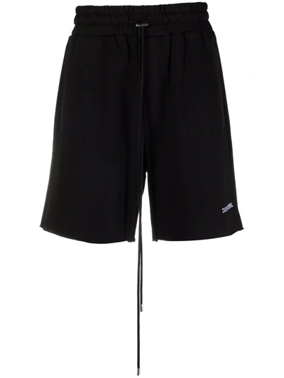 Domrebel Logo-embroidered Track Shorts In Black