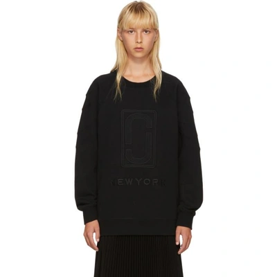 Marc Jacobs Embroidered Logo Sweatshirt In Black