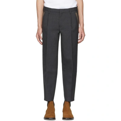 Kolor Grey Wool Pleated Trousers | ModeSens