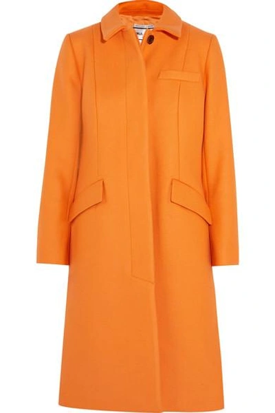 Paul & Joe Bonnie Wool-blend Twill Coat In Orange