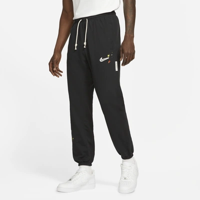 Nike Mens  Standard Issue Splatter Pants In Black/pale Ivory