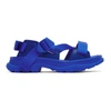 Alexander Mcqueen Men's Strappy Leather Sport Sandals In Ultramarine