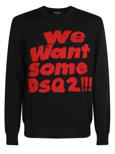 Dsquared2 Relaxed Fit Jumper In Black