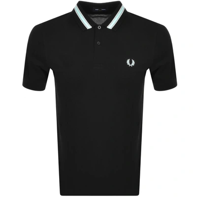 Fred Perry Tramline Tipped Polo T Shirt Black | ModeSens