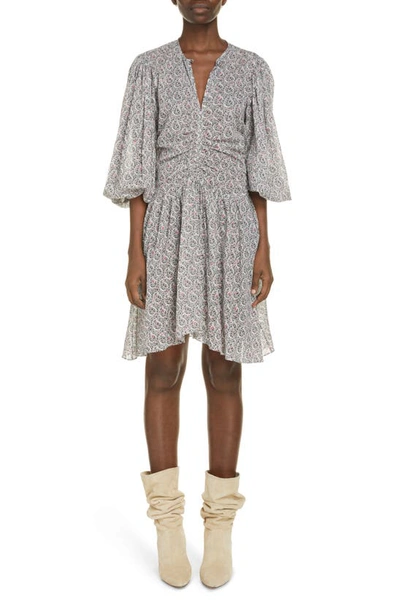 Isabel Marant Étoile Marili Paisley Long Sleeve Cotton Dress