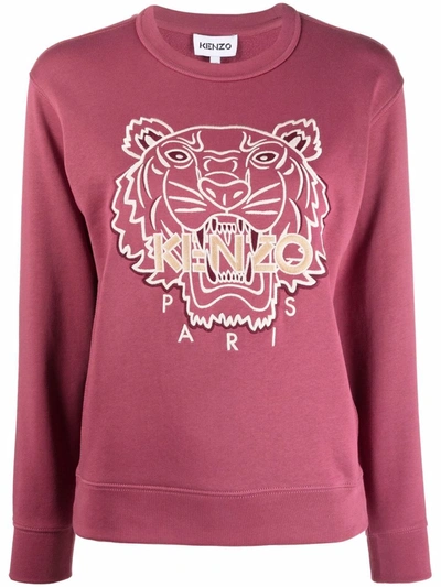 Kenzo Embroidered tiger Sweatshirt In Purple ModeSens