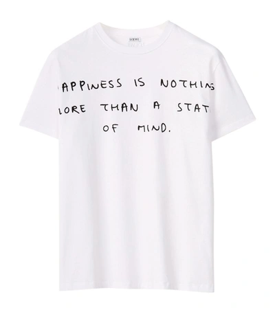 Loewe Happiness Is Nothing More Than A State Of Mind T-shirt White