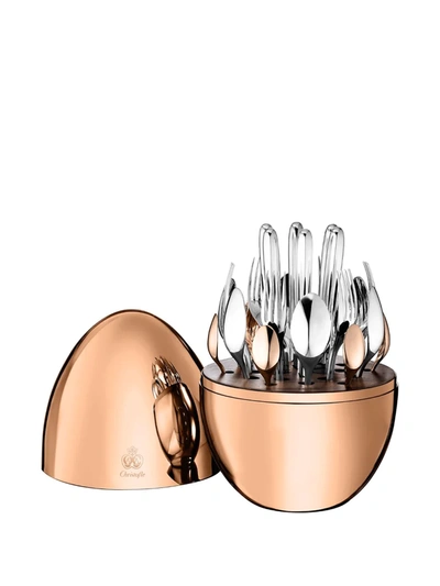 Christofle Mood Precious 24-piece Flatware Set With Chest In Pink