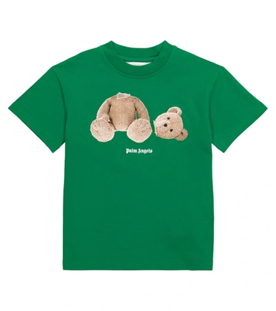 Palm Angels Boys Green Kids Bear-print Cotton-jersey T-shirt 4-10 Years 8 Years