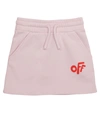 Off-white Girls Pink Kids Logo-print Cotton Skirt 4-12 Years 8 Years