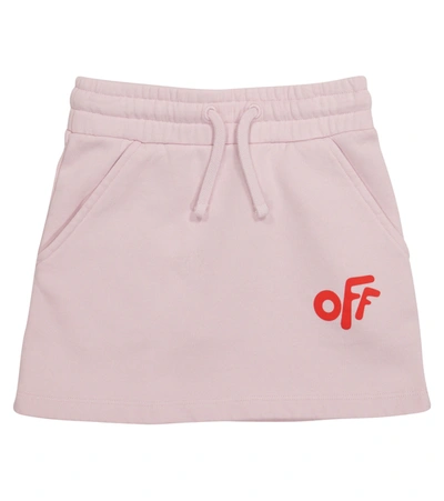 Off-white Girls Pink Kids Logo-print Cotton Skirt 4-12 Years 8 Years