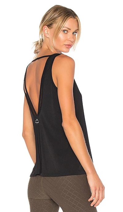 Beyond Yoga True Stripes Low Back Tank In Black