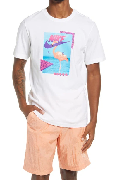 Nike Air Beach Flamingo Graphic T-shirt In White ModeSens