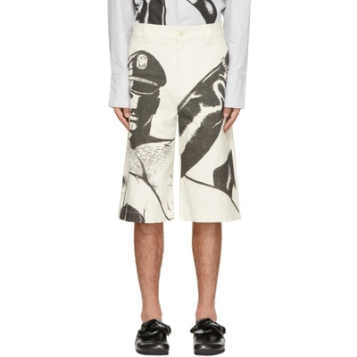 Jw Anderson White Tom Of Finland Oversized Shorts