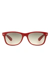 Ray Ban Small New Wayfarer 52mm Sunglasses In Red