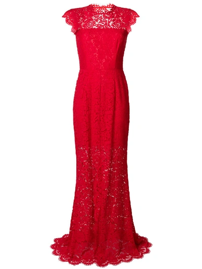 Rachel Zoe Estelle Cut-out Back Maxi Dress In Rouge