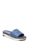 Sam Edelman Adaley Platform Slide Sandal In Marlin Blue Leather