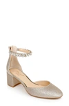 Jewel Badgley Mischka Women's Cathleen Evening Pump Women's Shoes In Gold Glitter