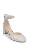 Jewel Badgley Mischka Women's Cathleen Evening Pump Women's Shoes In Silver Glitter