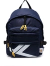 Lanvin Bumpr Jl Nylon Backpack In Navy Blue / White