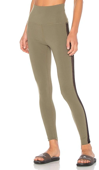 Beyond Yoga Sheer Illusion High Waisted Midi Legging In Army