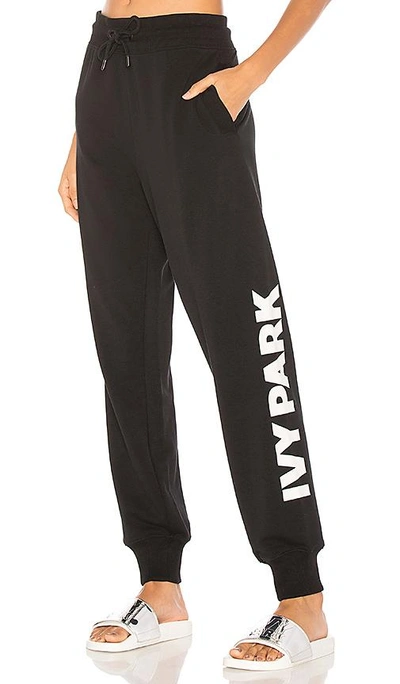 Ivy Park Casual Jogger In Black & White Logo