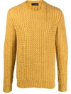Roberto Collina Alpaca Wool-blend Chunky-knit Jumper In Yellow