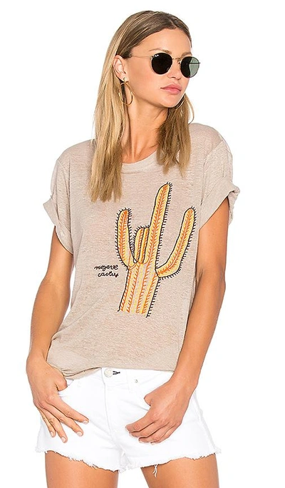 Banner Day Mojave Cactus Tee In Taupe.  In Ash