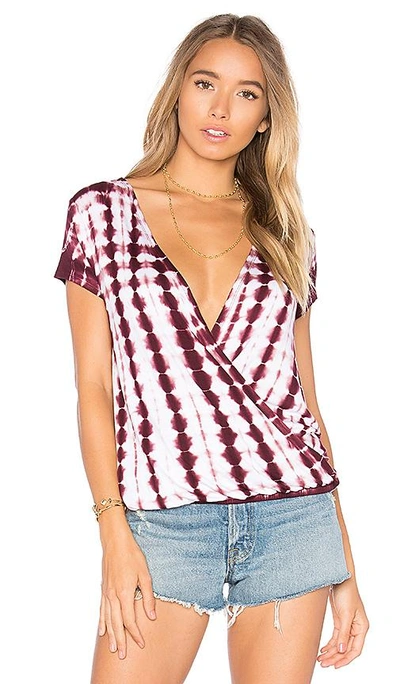 Chaser Cool Jersey Surplice Tee In Purple