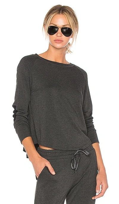 Beyond Yoga Easy Rider Moto Pullover In Charcoal Heather Grey