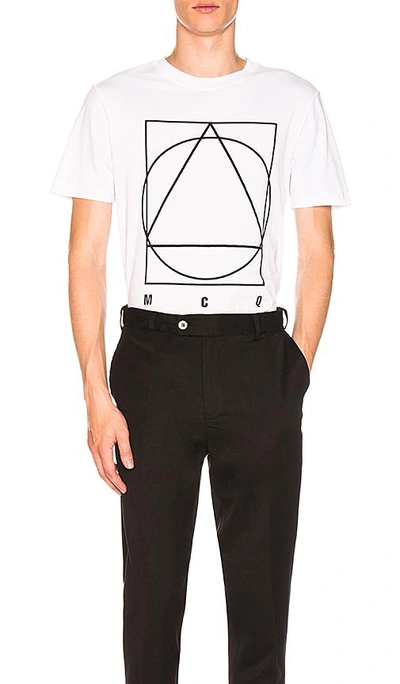 Mcq By Alexander Mcqueen Short Sleeve Crew Tee In White