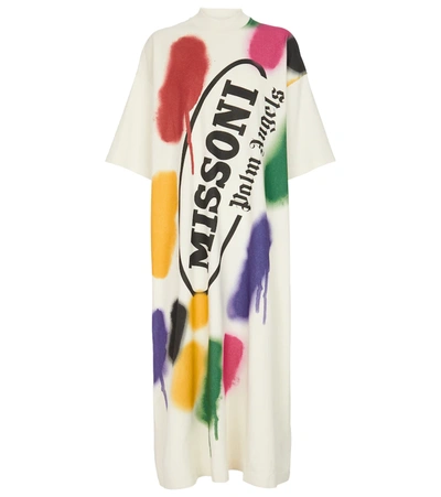 Palm Angels X Missoni Printed T-shirt Dress In White