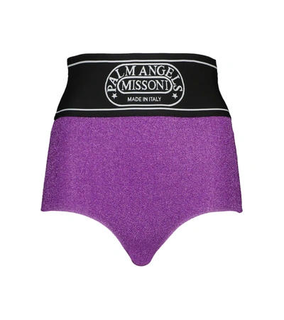 Palm Angels Purple Missoni Edition Lurex Culotte Shorts