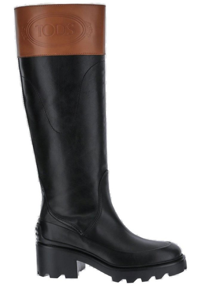 Tod's Leather Boots In Black