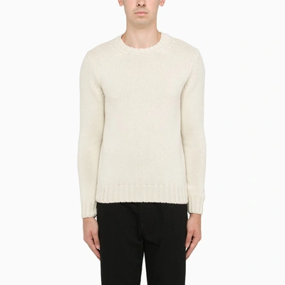 Drumohr White Cashmere Sweater