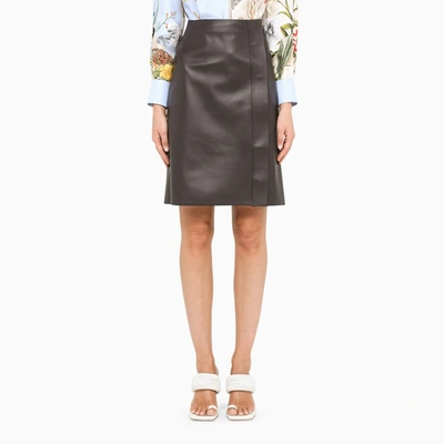 Ferragamo Dark Brown Pencil Skirt