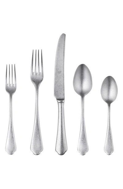 Mepra 5-piece Dolce Vita Flatware Place Setting In Distressed Stainless