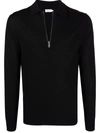 Filippa K Long-sleeve Polo Shirt In Black