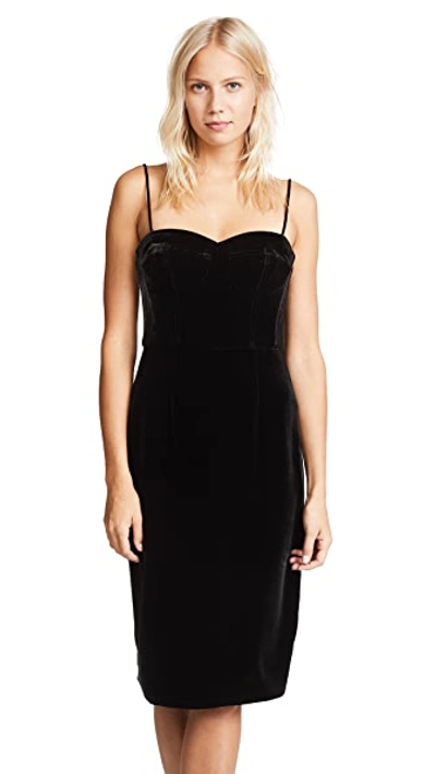 Theory Luxe Velvet Corset Dress In Black