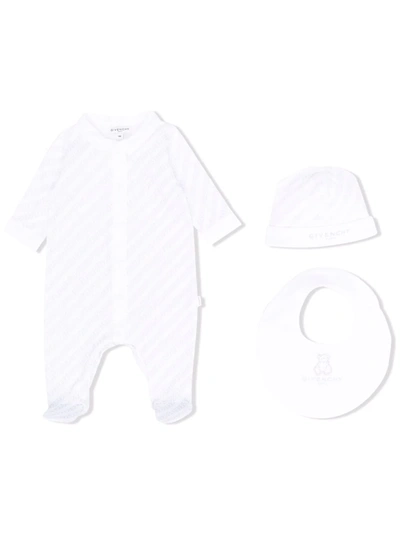 Givenchy Babies' Kids All-in-one, Hat And Bib Set (1-12 Months) In Gray